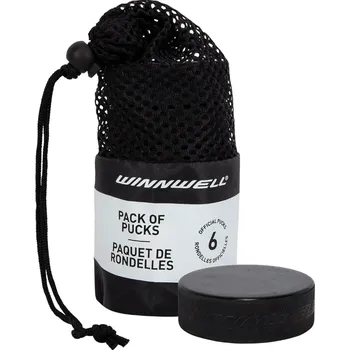 Zimní sport Hokejový puk Winnwell černý oficiální (6ks), černá Winnwell
