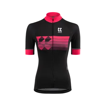 cyklistický dres Cyklistický Dres MOTION Z | Dres | černý/růžový| DÁMSKÝ Kalas velikost: 2 (S)