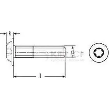 Šroub šroub M4x12 A2 NEREZ půlkulatá hlava límec TORX 20 ISO 7380-2T