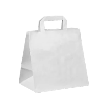 Nákupní taška Taška papírová 26x17x25 cm bílá, 25 ks