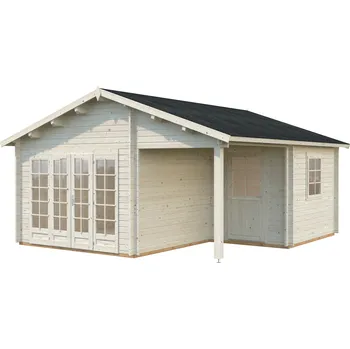 Zahradní domek Palmako Zahradní domek IRENE 21,9 + 5,2 m² Barva: Přírodní, neimpregnováno