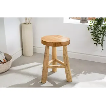 Taburet Taburet Bali 45 (Designový dřevěný taburet z masivního dřeva 45cm.)