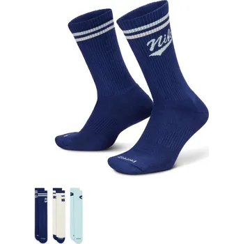 Pánské ponožky Vysoké bavlněné ponožky Nike EVERYDAY PLUS modré HJ9336-902 - L | UK 10,5 | US 11,5