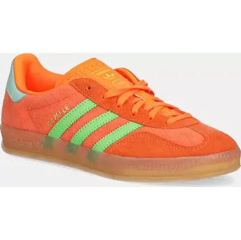 Dámské tenisky Nubukové tenisky adidas Originals Gazelle Indoor W oranžová barva, JQ0193 22X, EUR 36 2/3