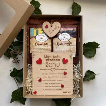 Káva Dárková sada kávy Z lásky Úžasná žena Druh mletí kávy: Espresso