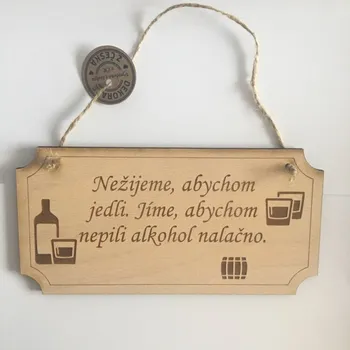 Domovní cedule Cedulka s citátem Nežijeme