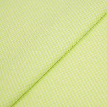 Kanafas 22906 limetkovo-bílé vichy káro 3 x 3mm, š.155