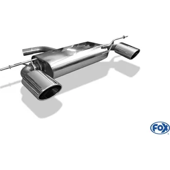 Tlumič výfuku Fox Sportauspuff koncový tlumič výfuku s koncovkou 140x90 Typ 32 na obou stranách pro Volkswagen Golf VI 2008- s motorem 1.2, 1.4, 1.6, 1.6 TDI, 2.0 TDI SLEVA 2%