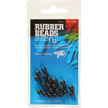 Giants Fishing Gumové kuličky Rubber Beads Transparent Green 5mm,20ks