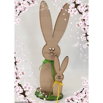 Velikonoční dekorace Velikonoční zajíčci 37 cm a 20 cm