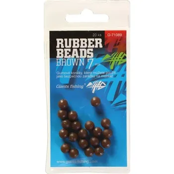 Giants Fishing Gumové kuličky Rubber Beads Transparent Brown 4mm,20ks