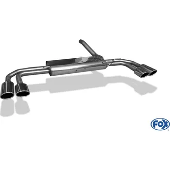 Tlumič výfuku Fox Sportauspuff koncový tlumič výfuku s koncovkou 2x115x85 Typ 32 na obou stranách pro Mercedes Viano 639 s motorem 2.2 CDI, 3.0 CDI, 3.2, 3.7, se vzd. podvozkem SLEVA 2%