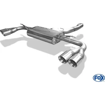 Tlumič výfuku Fox Sportauspuff koncový tlumič výfuku s koncovkou 2x90 Typ 25 na obou stranách pro BMW X4 F26 2014- s motorem 3.0, 3.0 d, mimo M-paket SLEVA 2%