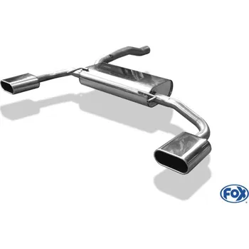 Tlumič výfuku Fox Sportauspuff koncový tlumič výfuku s koncovkou 160x80 Typ 52 na obou stranách pro Renault Avantime s motorem 2.0 T, 3.0 SLEVA 2%