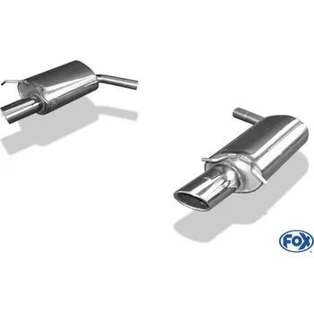 Tlumič výfuku Fox Sportauspuff koncový tlumič výfuku s koncovkou 115x85 Typ 38 na obou stranách pro Mercedes třída C 204 2007- s motorem 2.5, 3.0, 3.0 d, 3.5 SLEVA 2%