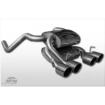 Tlumič výfuku Fox Sportauspuff koncový tlumič výfuku s vývodem uprostřed s koncovkou 4x100 Typ 16 uprostřed pro Corvette C6 s motorem 6.0, 6.2 SLEVA 2%