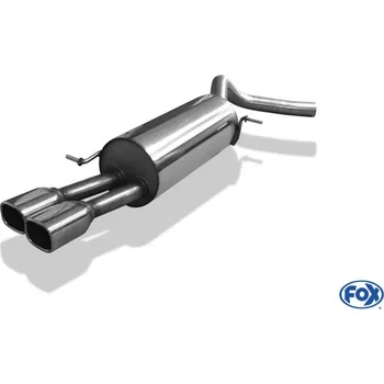 Tlumič výfuku Fox Sportauspuff koncový tlumič výfuku s koncovkou 2x88x79 Typ 70 pro Volkswagen Polo 2013- s motorem 2.0 SLEVA 2%