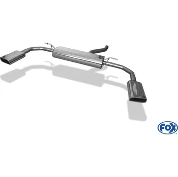 Tlumič výfuku Fox Sportauspuff koncový tlumič výfuku s koncovkou 145x65 Typ 59 na obou stranách pro Mercedes CLA 2013- s motorem 1.6, 2.0, s pohonem předních kol SLEVA 2%