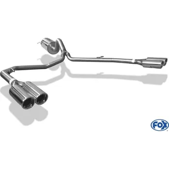 Tlumič výfuku Fox Sportauspuff koncový tlumič výfuku s koncovkou 2x80 Typ 17 na obou stranách pro Volkswagen Amarok 2010- s motorem 2.0 TDI, 3.0 TDI SLEVA 2%