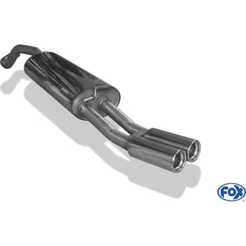 Tlumič výfuku Fox Sportauspuff koncový tlumič výfuku s koncovkou 2x76 Typ 13 pro Škoda Octavia 1U s motorem 1.4, 1.6, 1.8, 1.9 SDI, 1.9 TDI, 2.0 SLEVA 2%