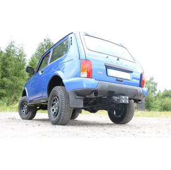 Tlumič výfuku Fox Sportauspuff koncový díl výfuku s koncovkou 1x90 Typ 10 vlevo pro Lada 2010- s motorem 1.7 SLEVA 2%