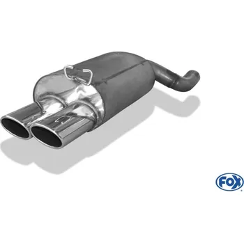 Tlumič výfuku Fox Sportauspuff koncový tlumič výfuku s koncovkou 2x115x85 Typ 44 pro Mercedes SL 129 s motorem 2.8, 3.0, 3.2, 5.0 SLEVA 2%