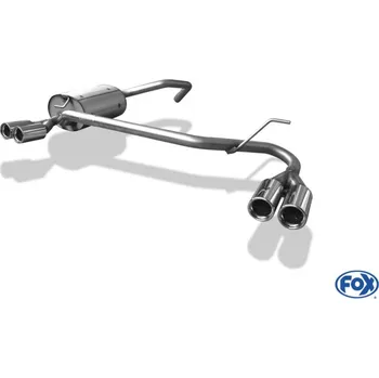 Tlumič výfuku Fox Sportauspuff koncový tlumič výfuku s koncovkou 2x76 Typ 13 na obou stranách pro Ford Mondeo s motorem 1.8, 2.0 SLEVA 2%