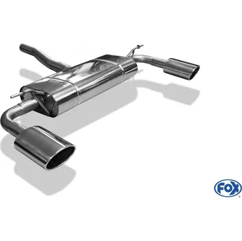Tlumič výfuku Fox Sportauspuff koncový tlumič výfuku s koncovkou 140x90 Typ 32 na obou stranách pro Mercedes třída B 246 2011- s motorem 1.4, 1.6, 2.0 SLEVA 2%