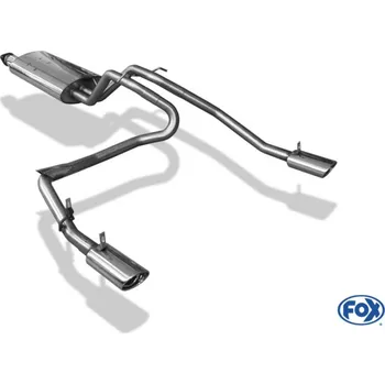 Tlumič výfuku Fox Sportauspuff koncový tlumič výfuku s koncovkou 140x90 Typ 32 na obou stranách pro Jeep Commander s motorem 3.0 CRD SLEVA 2%