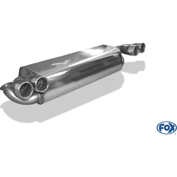 Tlumič výfuku Fox Sportauspuff koncový tlumič výfuku s koncovkou 2x76 Typ 12 na obou stranách pro Renault Clio II V6 s motorem 3.0 SLEVA 2%