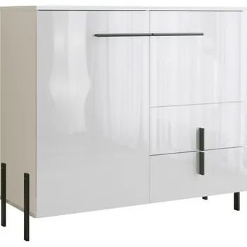 Komoda Komoda KDAKAS typ 41, bílá/bílý lesk + vyzvednutí ZDARMA