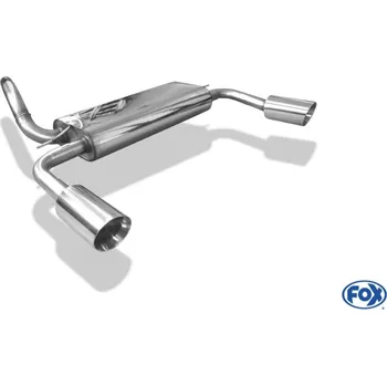 Tlumič výfuku Fox Sportauspuff koncový tlumič výfuku s koncovkou 1x100 Typ 25 na obou stranách pro Ford Focus III 2011- s motorem 1.5, 1.6 SLEVA 2%