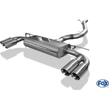 Tlumič výfuku Fox Sportauspuff koncový tlumič výfuku s koncovkou 2x80 Typ 25 na obou stranách pro Volkswagen Golf VII 2012- s motorem 2.0 TDI SLEVA 2%