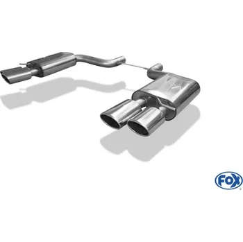 Tlumič výfuku Fox Sportauspuff koncový tlumič výfuku s koncovkou 2x115x85 Typ 32 na obou stranách pro Audi S8 4E s motorem 5.2 SLEVA 2%