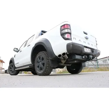 Tlumič výfuku Fox Sportauspuff koncový tlumič výfuku s výstupem do strany s koncovkou 2x115x85 Typ 38 pro Ford Ranger 2011 2011-08/2015 s motorem 2.2 D, 3.2 D SLEVA 2%