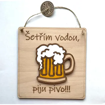 Žertovný předmět Dřevěná cedulka pro pivaře