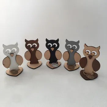 Dřevěná sova 16 cm Barva: Hnědo-přírodní