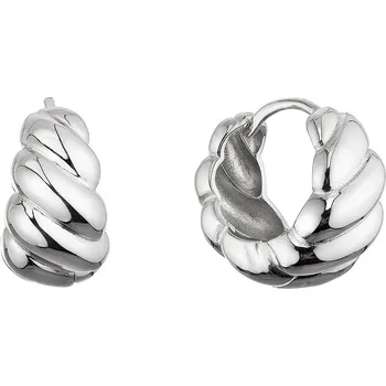 Náušnice Stříbrné náušnice kruhy CROISSANT 61080