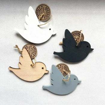 Velikonoční dekorace Dřevěný ptáček 8 cm Varianta: šedý