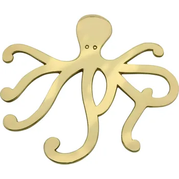 SEA Club Podložka - Chobotnice, mosaz, s gumovými nožičkami, 20x17x1,5cm