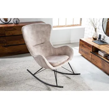 Křeslo Houpací křeslo SWING CHAMPAGNE (Designové houpací křeslo v champagne barvě.)