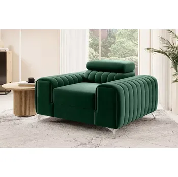 Křeslo Křeslo LAURENCE GREEN II. (Designové velké křeslo do obývacího pokoje zelené.)