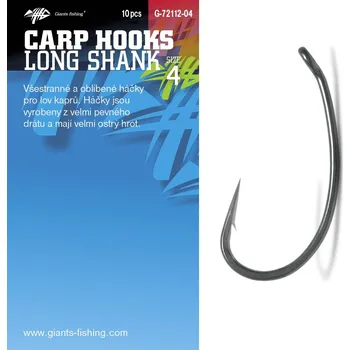 Rybářský háček Giants Fishing Háček s očkem Long Shank 10ks 6