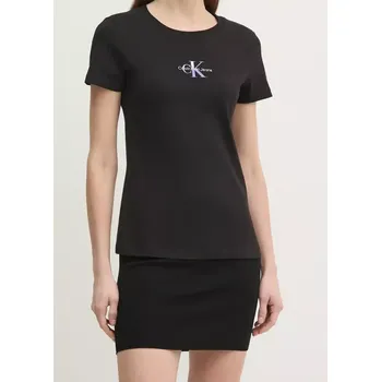 Dámské tričko Dámské triko Calvin Klein černé, S (Tričko Calvin Klein doprava zdarma)