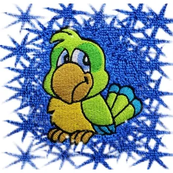 Sprchový závěs Dětský ručník s výšivkou QUALITY 400 g/m2 - PAPOUŠEK