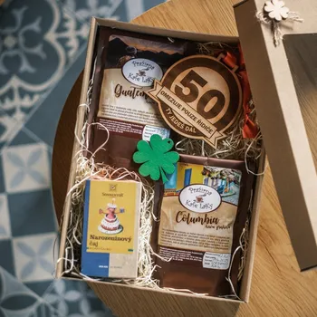 Káva Dárkové balení k narozeninám kávy a čaje Jubileum: 70, Druh mletí kávy: Turecká káva