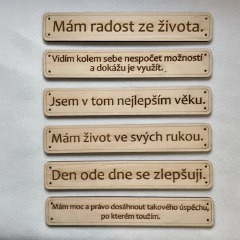 Svatební dekorace Cedulky afirmace - více variant Motiv: Sada 6 ks