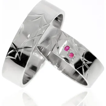 Prsten Snubní prsteny s rubíny L-277 Kameny: S přírodními Rubíny