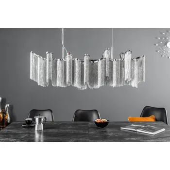 Závěsná lampa ELEGANTE (Závěsná lampa z kovu stříbrná 118cm.)
