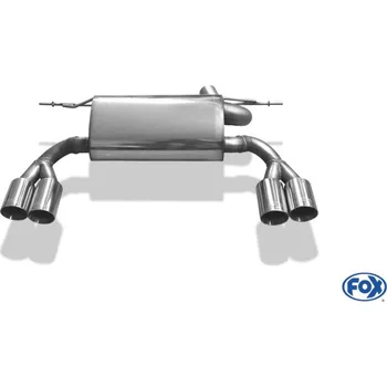 Tlumič výfuku Fox Sportauspuff koncový tlumič výfuku s koncovkou 2x80 Typ 16 na obou stranách pro BMW řada 3 s motorem 2.0 D SLEVA 2%